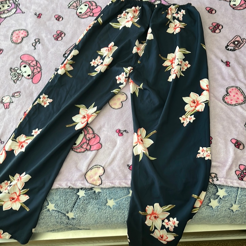 Light Breathable Pants with beautiful flower design